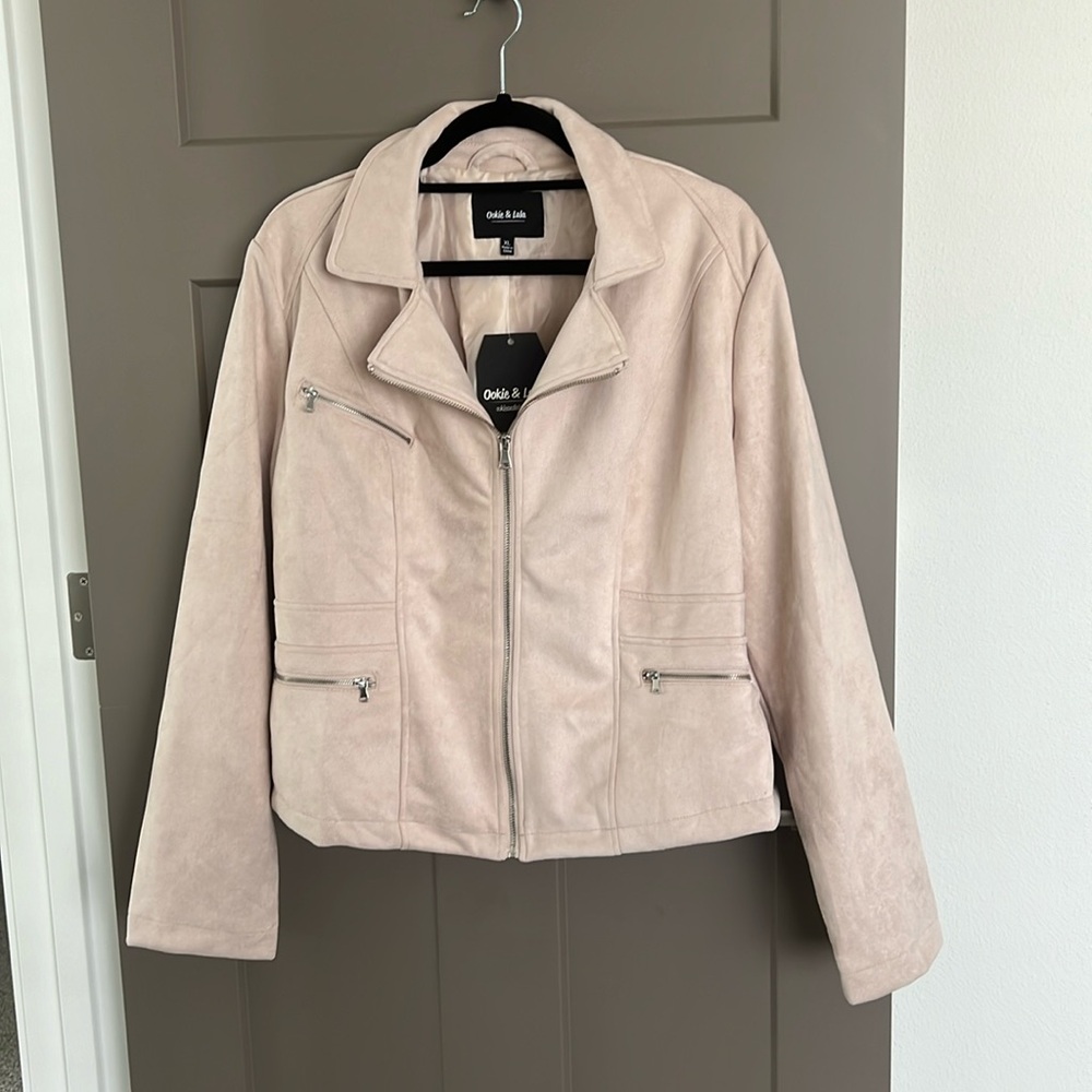 NWT Ookie & Lala faux suede jacket
